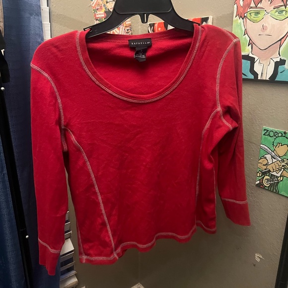 vintage rafaella red long sleeve - Picture 2 of 4